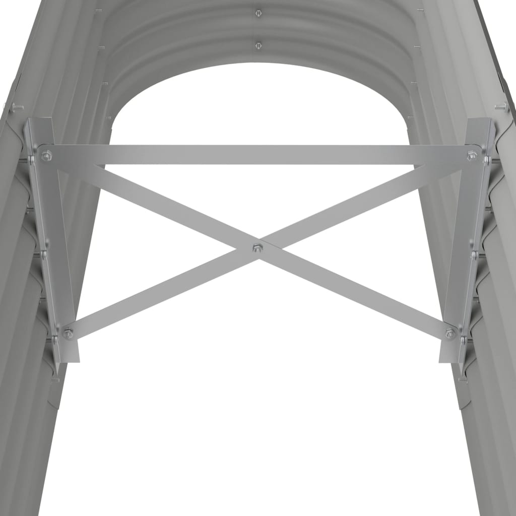 vidaXL Lit surélevé de jardin Acier enduit de poudre 152x40x36 cm gris