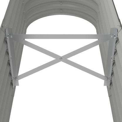 vidaXL Lit surélevé de jardin Acier enduit de poudre 152x40x36 cm gris