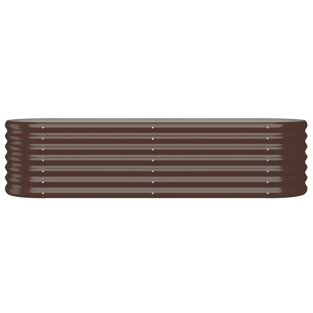 vidaXL Lit surélevé de jardin Acier enduit de poudre marron