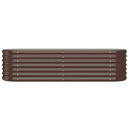 vidaXL Lit surélevé de jardin Acier enduit de poudre marron
