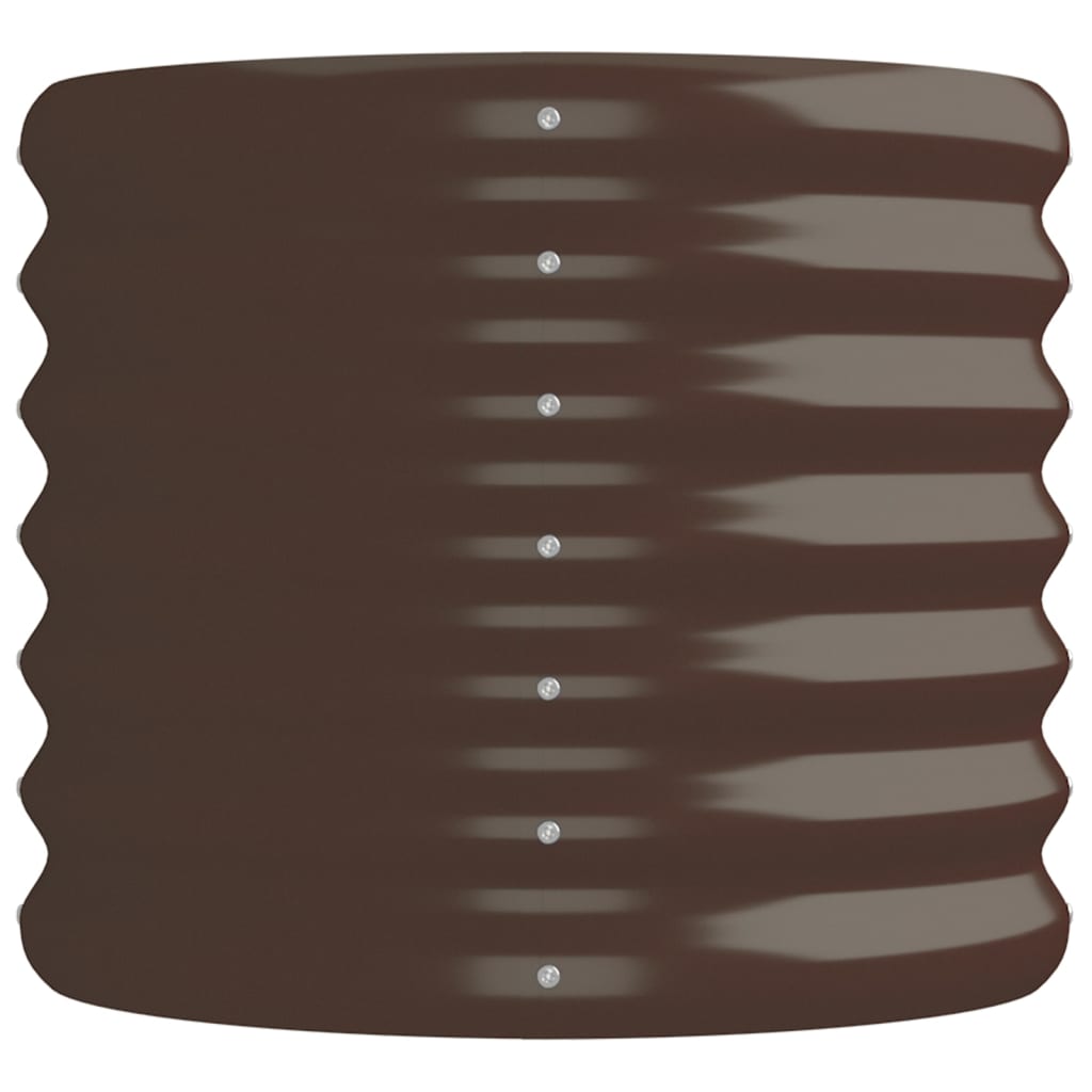 vidaXL Lit surélevé de jardin Acier enduit de poudre marron