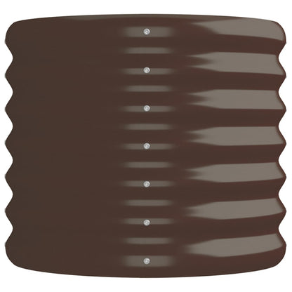 vidaXL Lit surélevé de jardin Acier enduit de poudre marron