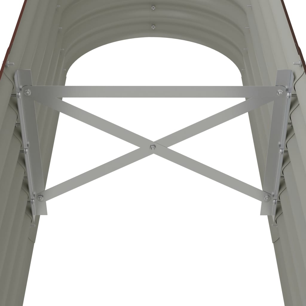 vidaXL Lit surélevé de jardin Acier enduit de poudre marron