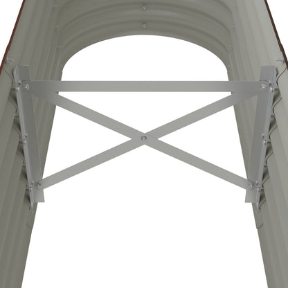 vidaXL Lit surélevé de jardin Acier enduit de poudre marron