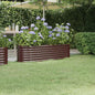vidaXL Lit surélevé de jardin Acier enduit de poudre marron