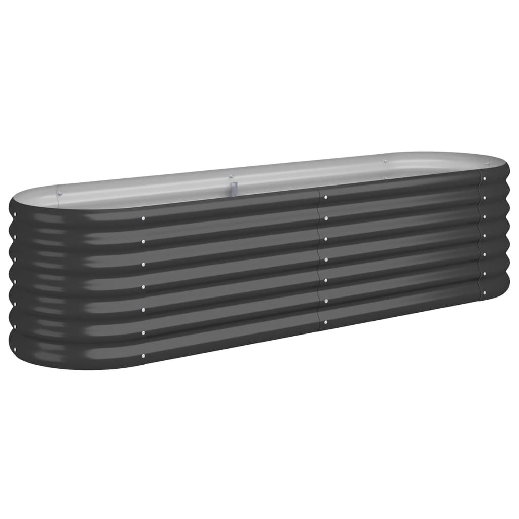 vidaXL Lit surélevé de jardin Acier enduit de poudre Anthracite