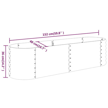 vidaXL Lit surélevé de jardin Acier enduit de poudre Anthracite