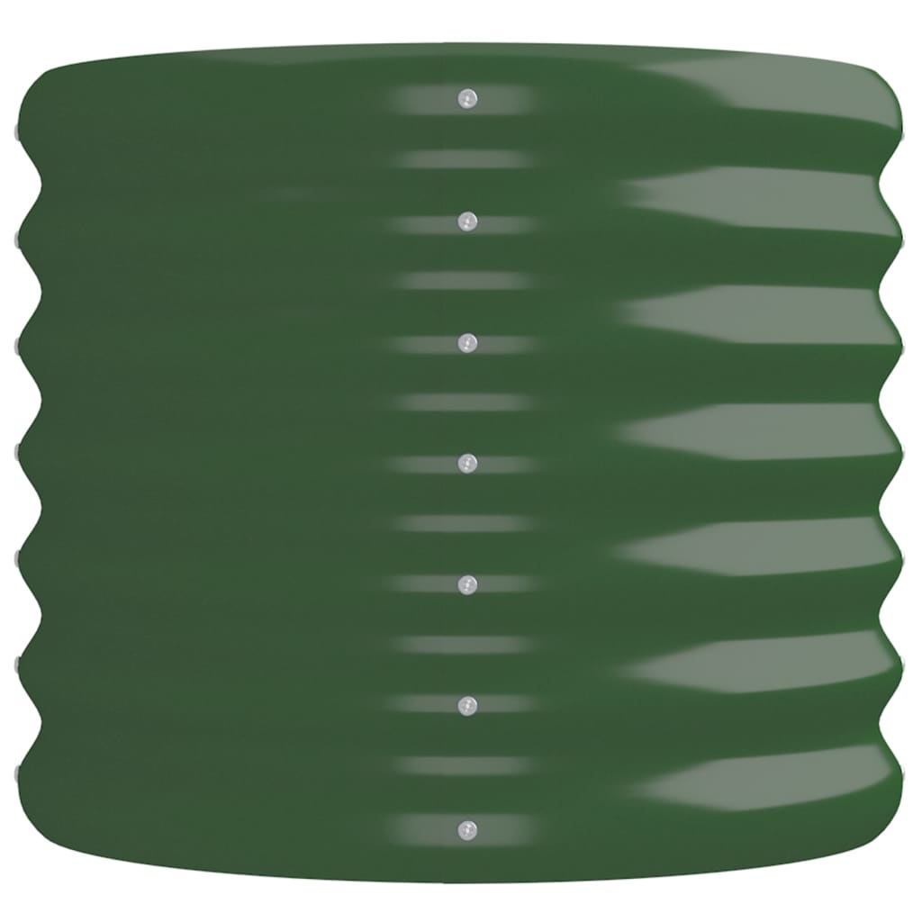 vidaXL Lit surélevé de jardin Acier enduit de poudre 224x40x36 cm Vert