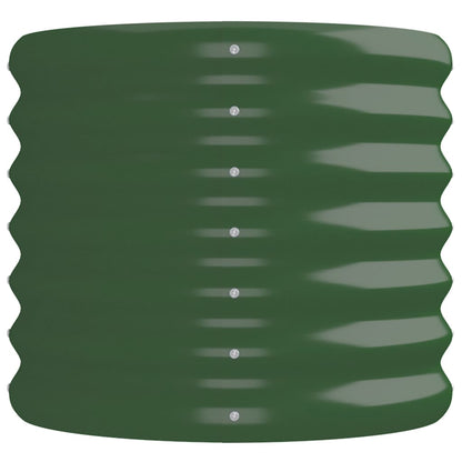 vidaXL Lit surélevé de jardin Acier enduit de poudre 224x40x36 cm Vert