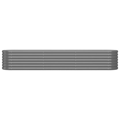 vidaXL Lit surélevé de jardin Acier enduit de poudre 224x40x36 cm gris