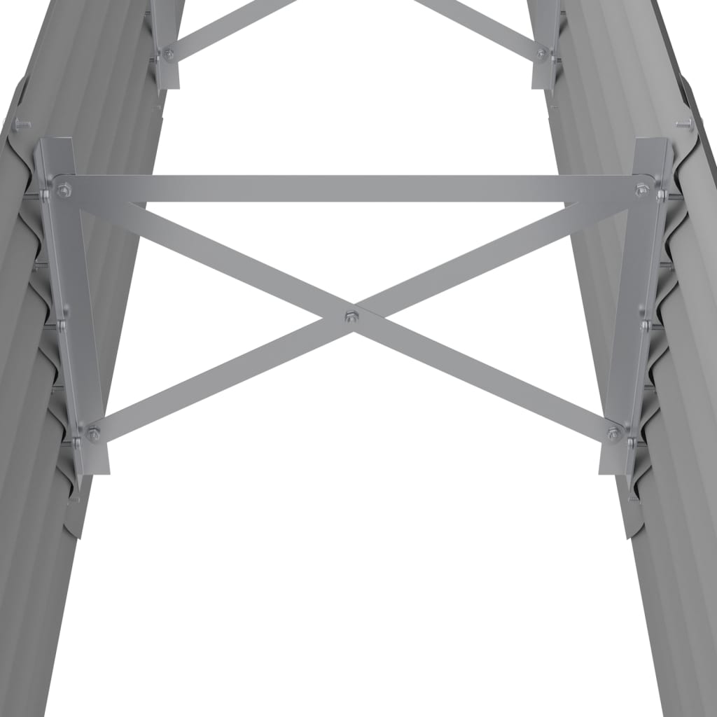 vidaXL Lit surélevé de jardin Acier enduit de poudre 224x40x36 cm gris