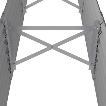 vidaXL Lit surélevé de jardin Acier enduit de poudre 224x40x36 cm gris