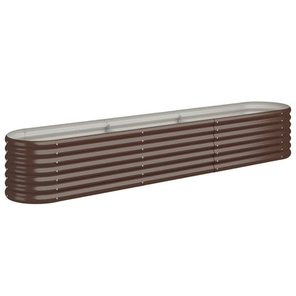 vidaXL Lit surélevé de jardin Acier enduit de poudre marron