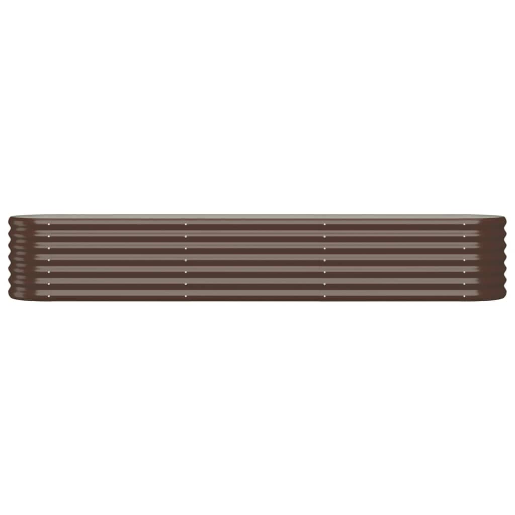 vidaXL Lit surélevé de jardin Acier enduit de poudre marron