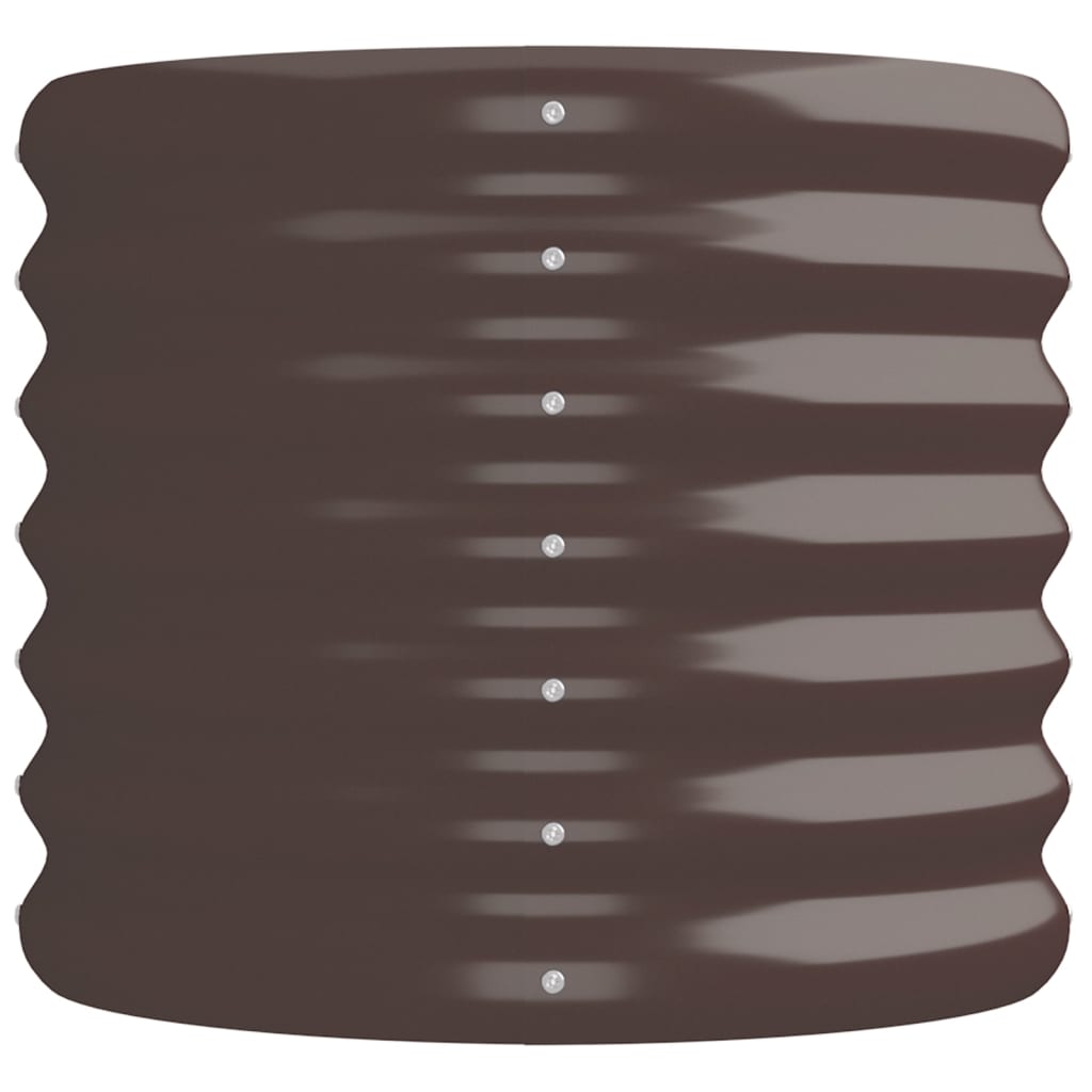vidaXL Lit surélevé de jardin Acier enduit de poudre marron