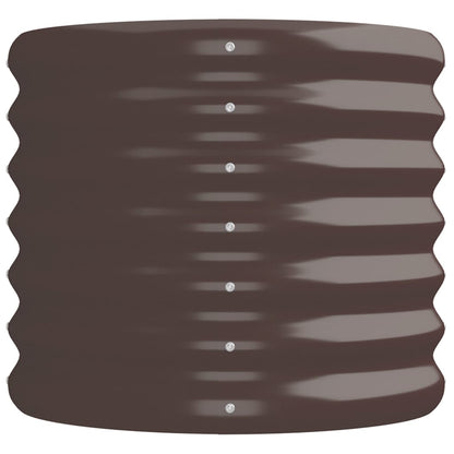 vidaXL Lit surélevé de jardin Acier enduit de poudre marron