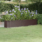 vidaXL Lit surélevé de jardin Acier enduit de poudre marron