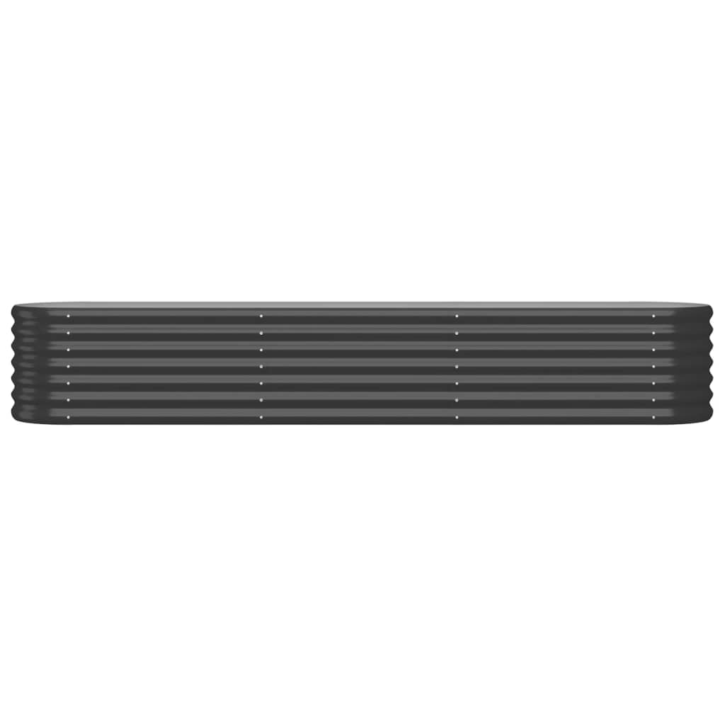 vidaXL Lit surélevé de jardin Acier enduit de poudre Anthracite