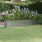 vidaXL Lit surélevé de jardin Acier enduit de poudre Argenté