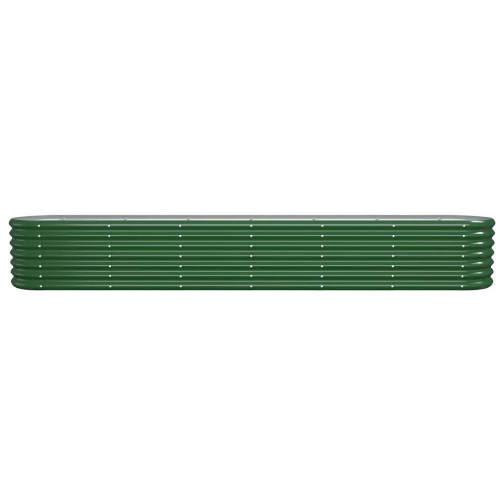 vidaXL Lit surélevé de jardin Acier enduit de poudre 260x40x36 cm Vert