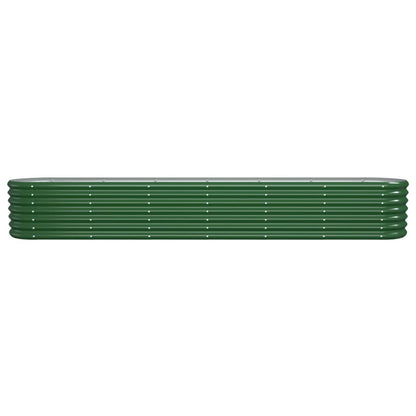 vidaXL Lit surélevé de jardin Acier enduit de poudre 260x40x36 cm Vert