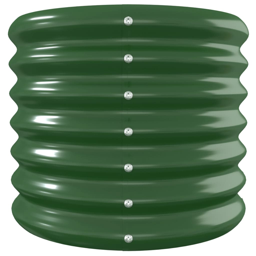 vidaXL Lit surélevé de jardin Acier enduit de poudre 260x40x36 cm Vert