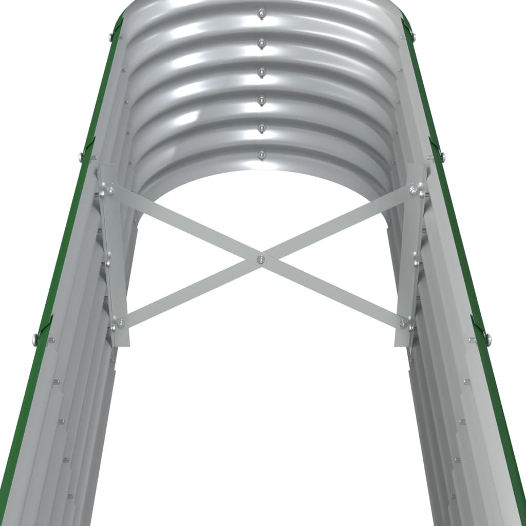 vidaXL Lit surélevé de jardin Acier enduit de poudre 260x40x36 cm Vert