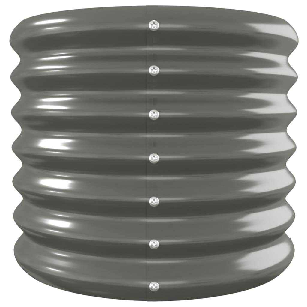 vidaXL Lit surélevé de jardin Acier enduit de poudre 260x40x36 cm gris