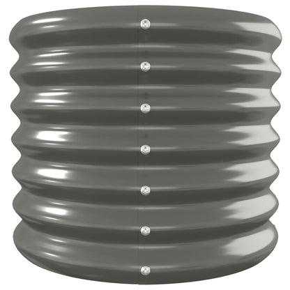 vidaXL Lit surélevé de jardin Acier enduit de poudre 260x40x36 cm gris