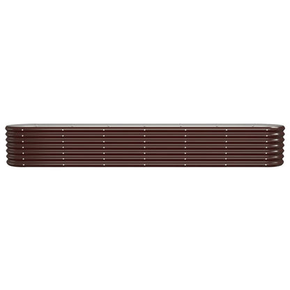 vidaXL Lit surélevé de jardin Acier enduit de poudre marron