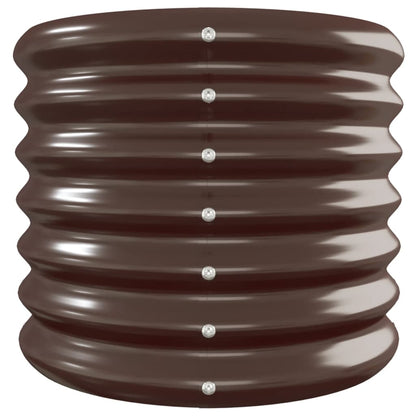 vidaXL Lit surélevé de jardin Acier enduit de poudre marron