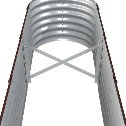 vidaXL Lit surélevé de jardin Acier enduit de poudre marron