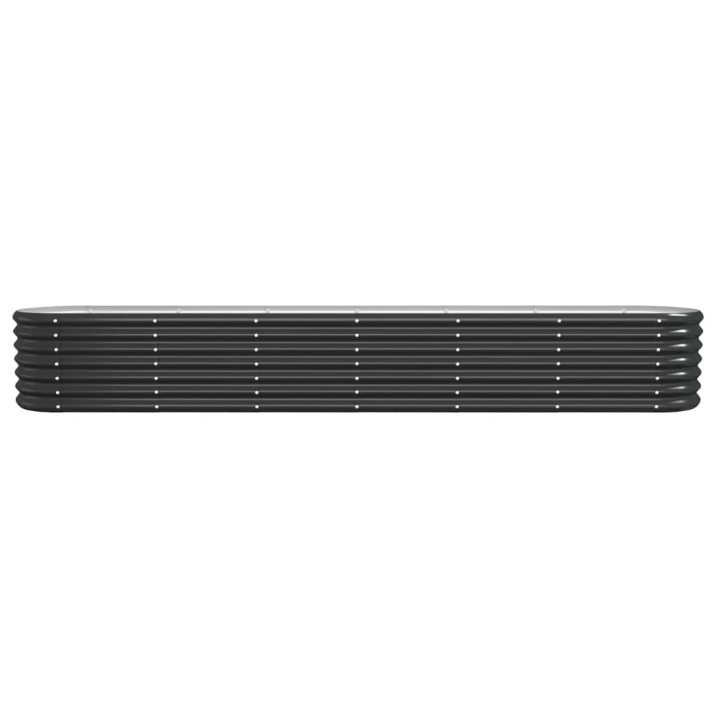 vidaXL Lit surélevé de jardin Acier enduit de poudre Anthracite