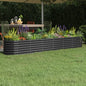 vidaXL Lit surélevé de jardin Acier enduit de poudre Anthracite