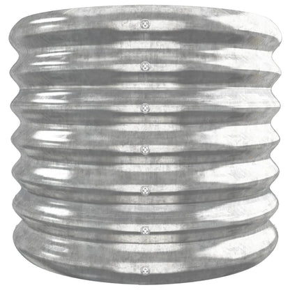 vidaXL Lit surélevé de jardin Acier enduit de poudre Argenté
