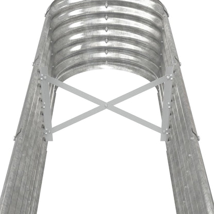 vidaXL Lit surélevé de jardin Acier enduit de poudre Argenté