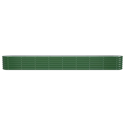 vidaXL Lit surélevé de jardin Acier enduit de poudre 332x40x36 cm Vert