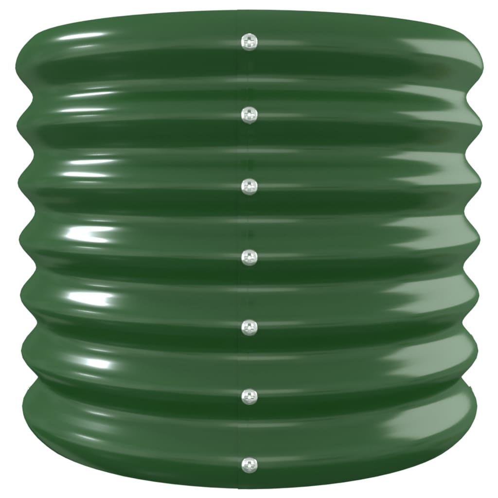 vidaXL Lit surélevé de jardin Acier enduit de poudre 332x40x36 cm Vert