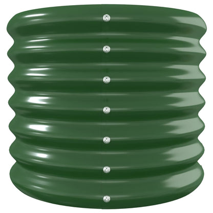 vidaXL Lit surélevé de jardin Acier enduit de poudre 332x40x36 cm Vert