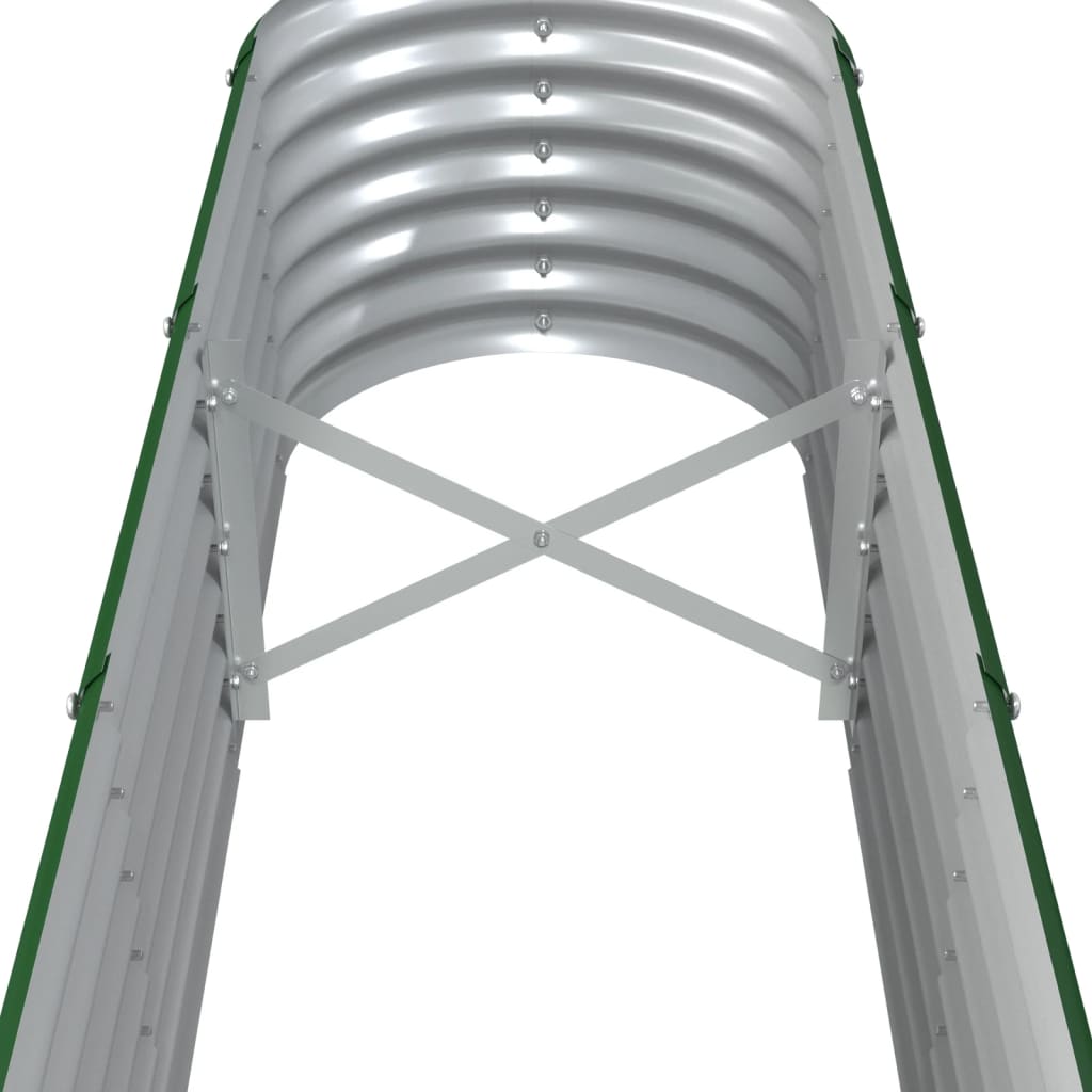 vidaXL Lit surélevé de jardin Acier enduit de poudre 332x40x36 cm Vert