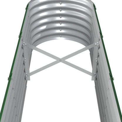 vidaXL Lit surélevé de jardin Acier enduit de poudre 332x40x36 cm Vert