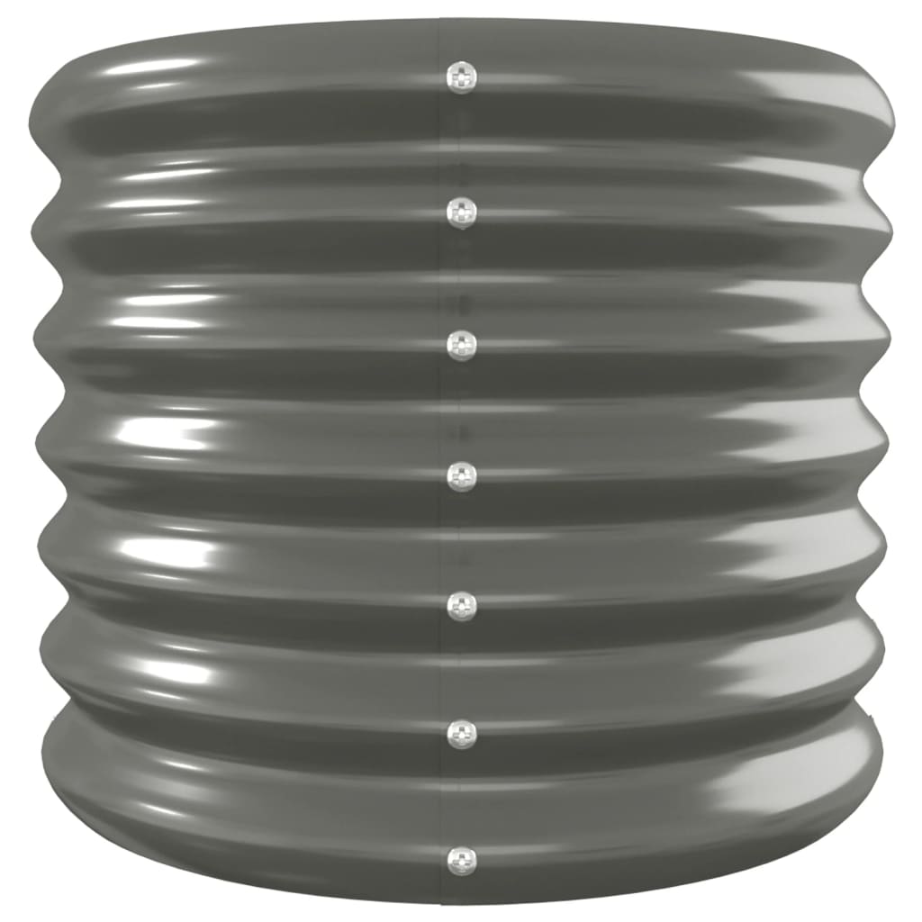 vidaXL Lit surélevé de jardin Acier enduit de poudre 332x40x36 cm gris