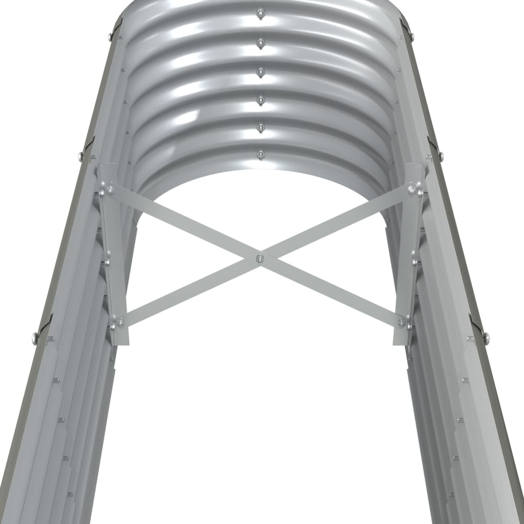 vidaXL Lit surélevé de jardin Acier enduit de poudre 332x40x36 cm gris