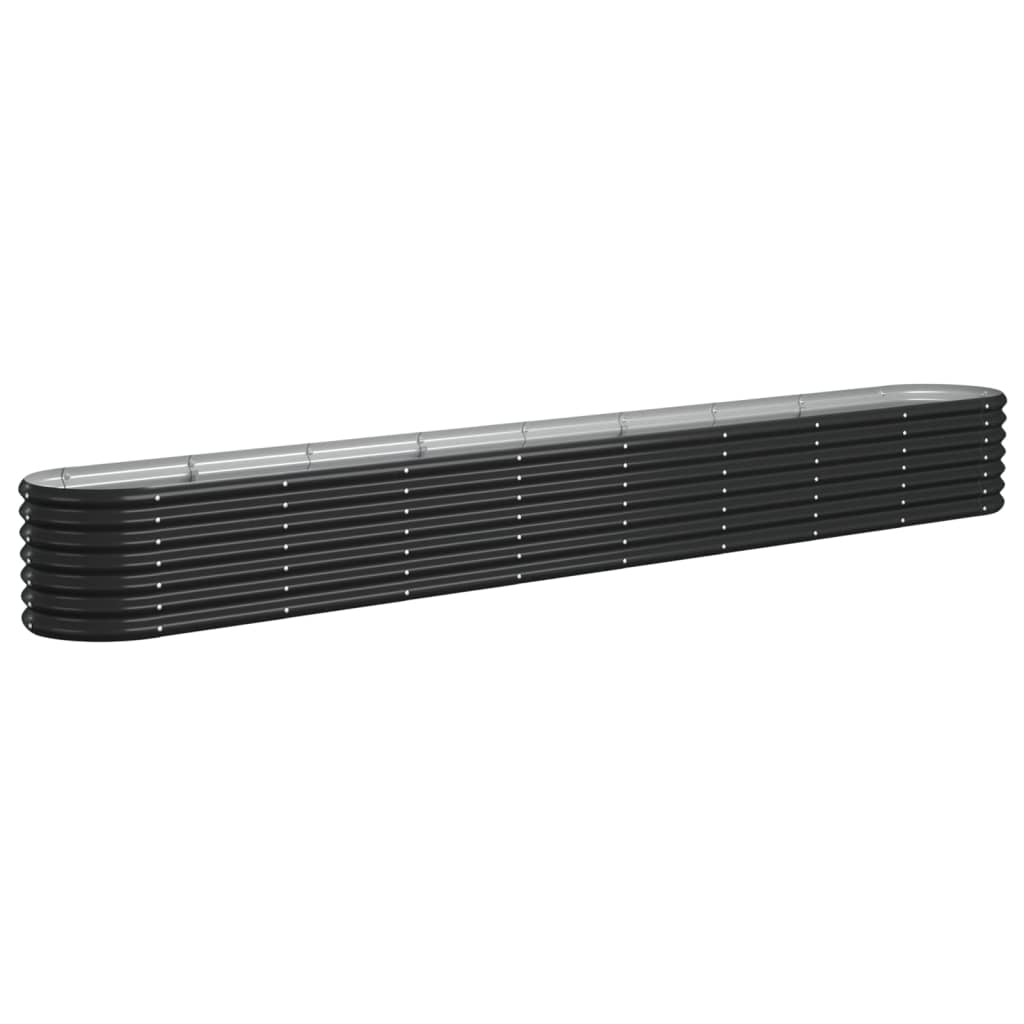 vidaXL Lit surélevé de jardin Acier enduit de poudre Anthracite
