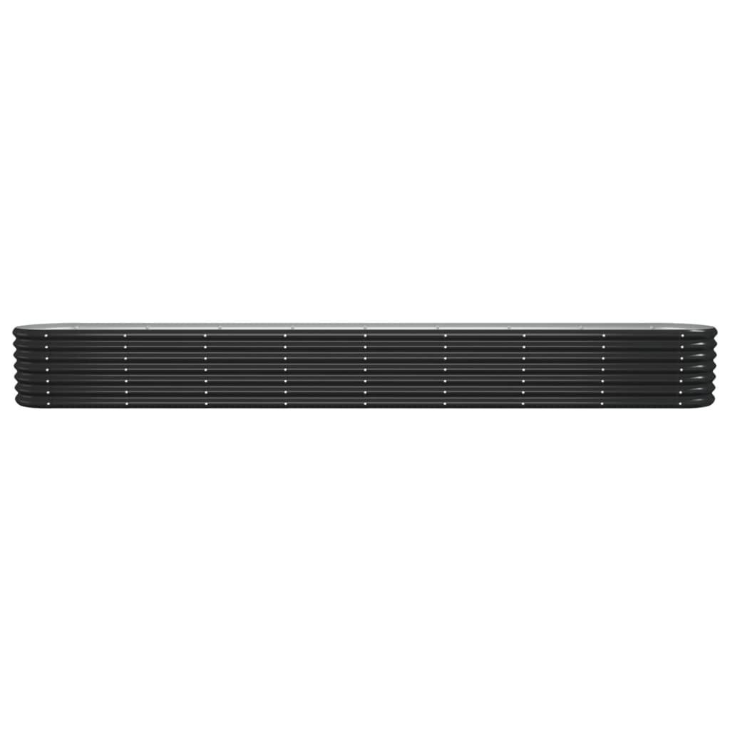vidaXL Lit surélevé de jardin Acier enduit de poudre Anthracite