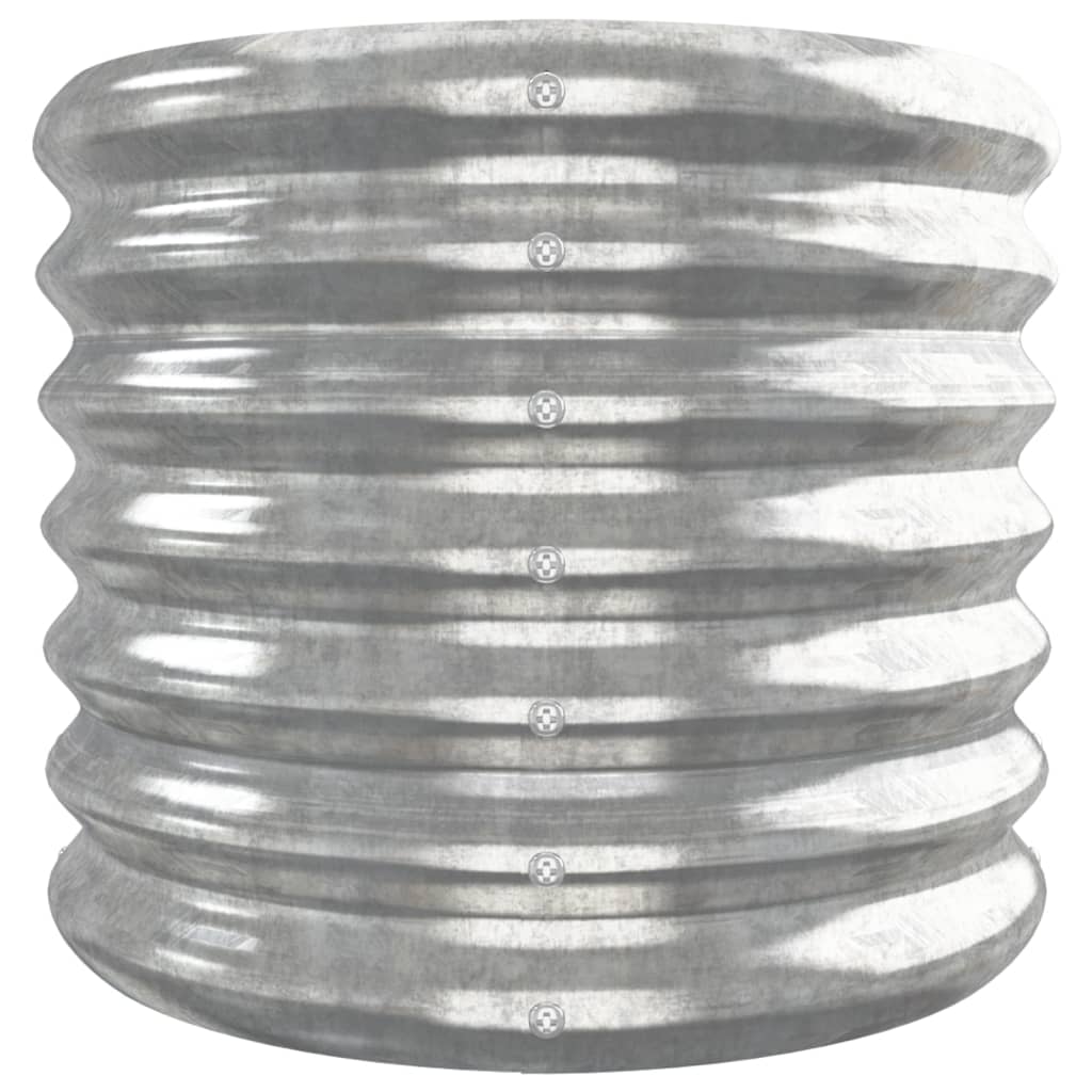 vidaXL Lit surélevé de jardin Acier enduit de poudre Argenté