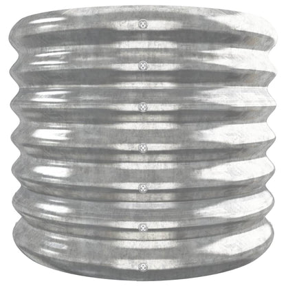 vidaXL Lit surélevé de jardin Acier enduit de poudre Argenté