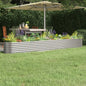 vidaXL Lit surélevé de jardin Acier enduit de poudre Argenté