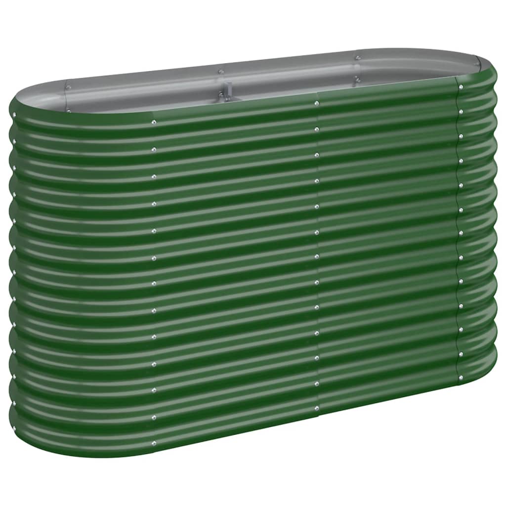 vidaXL Lit surélevé de jardin Acier enduit de poudre 114x40x68 cm Vert