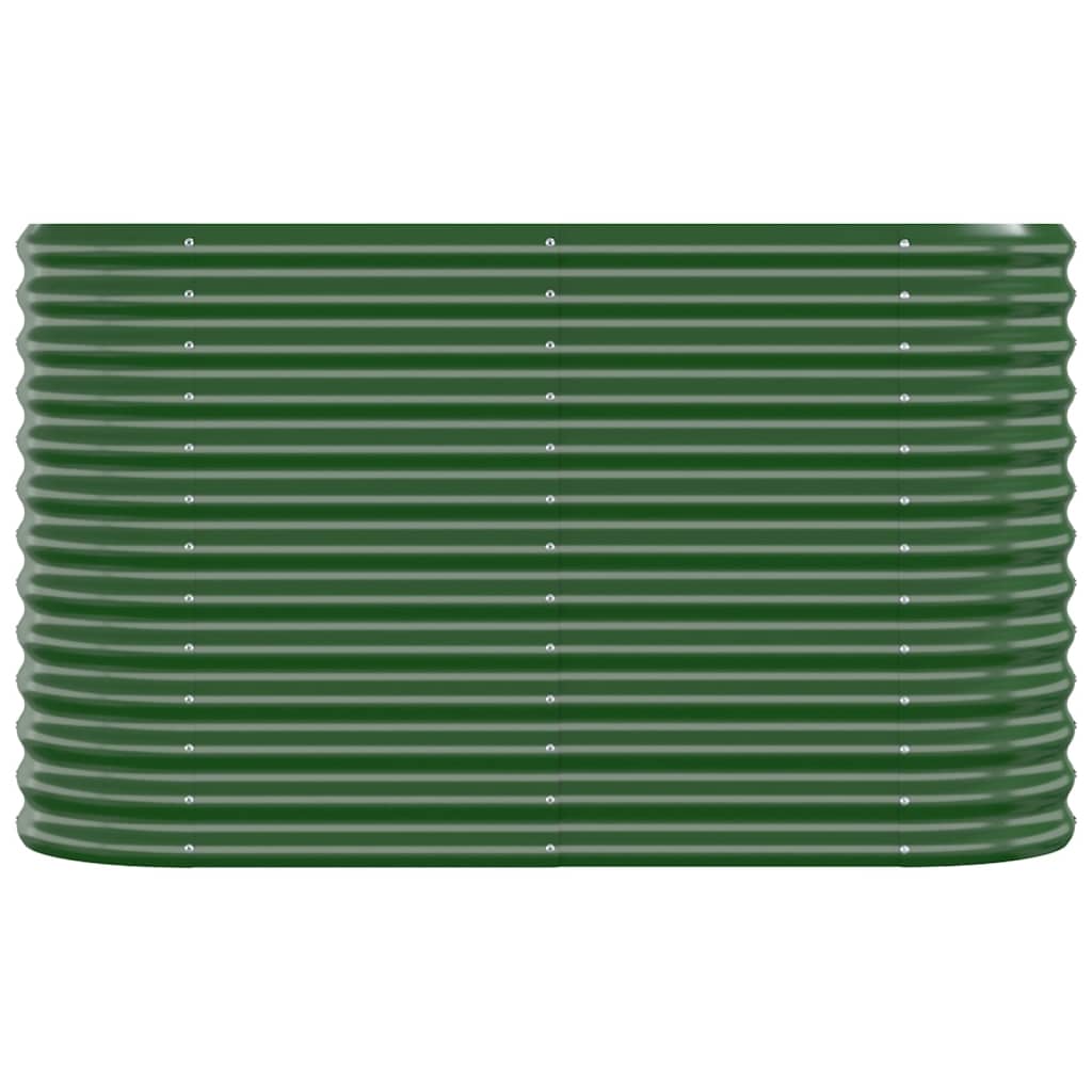 vidaXL Lit surélevé de jardin Acier enduit de poudre 114x40x68 cm Vert